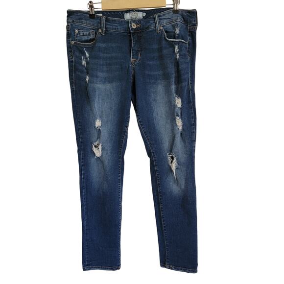 Torrid Boyfriend Distressed Women's Denim Straight Mid Rise  Jean 10 R - Picture 1 of 6